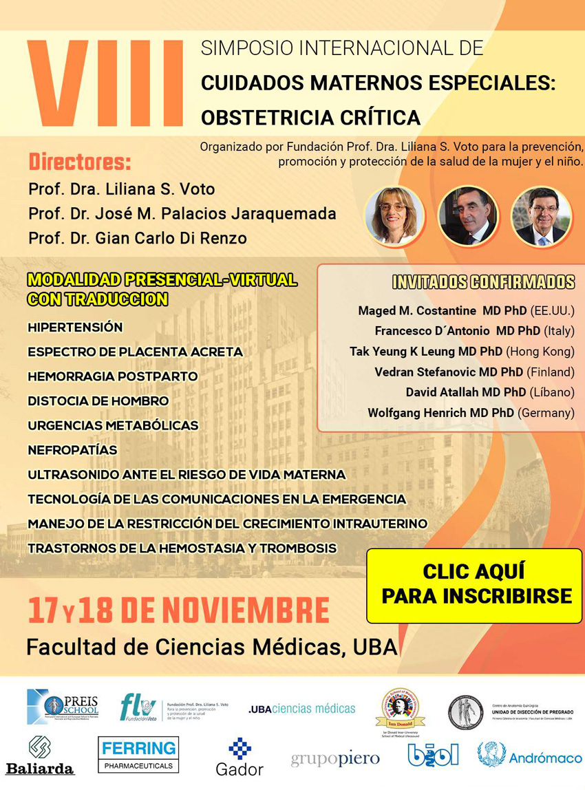 Simposio Internacional de Cuidados Maternos Especiales: Obstetricia Critica